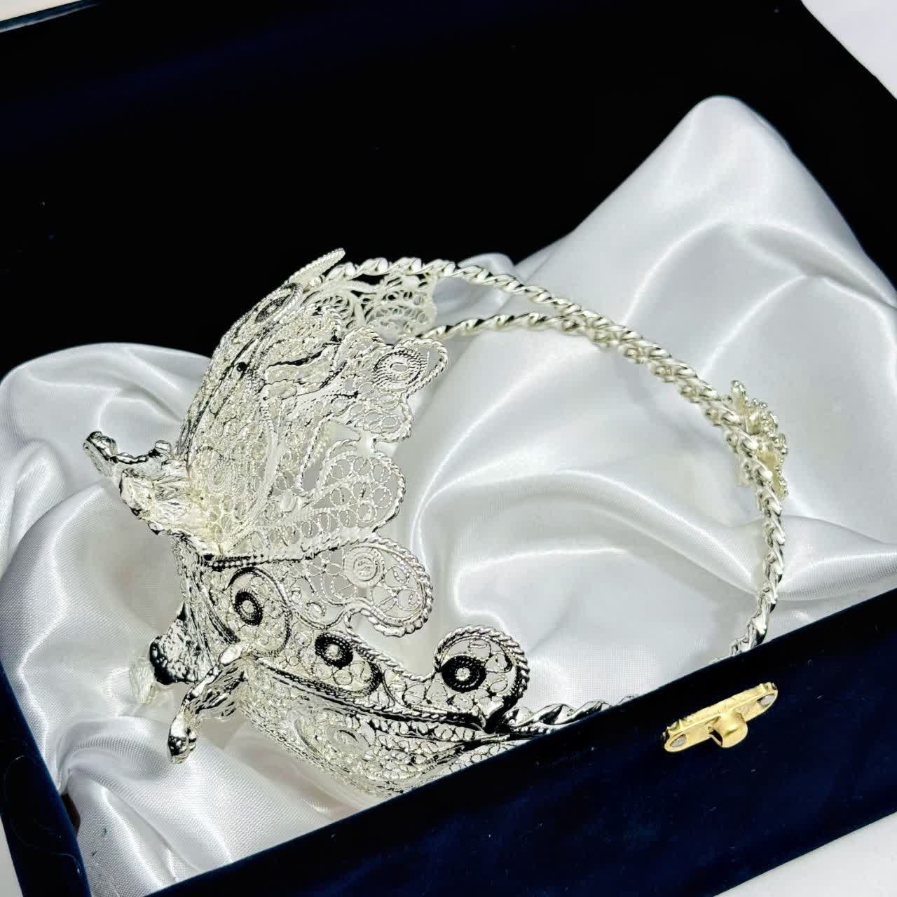 کشکول ملیله کاری نقره به همراه جعبه هدیه