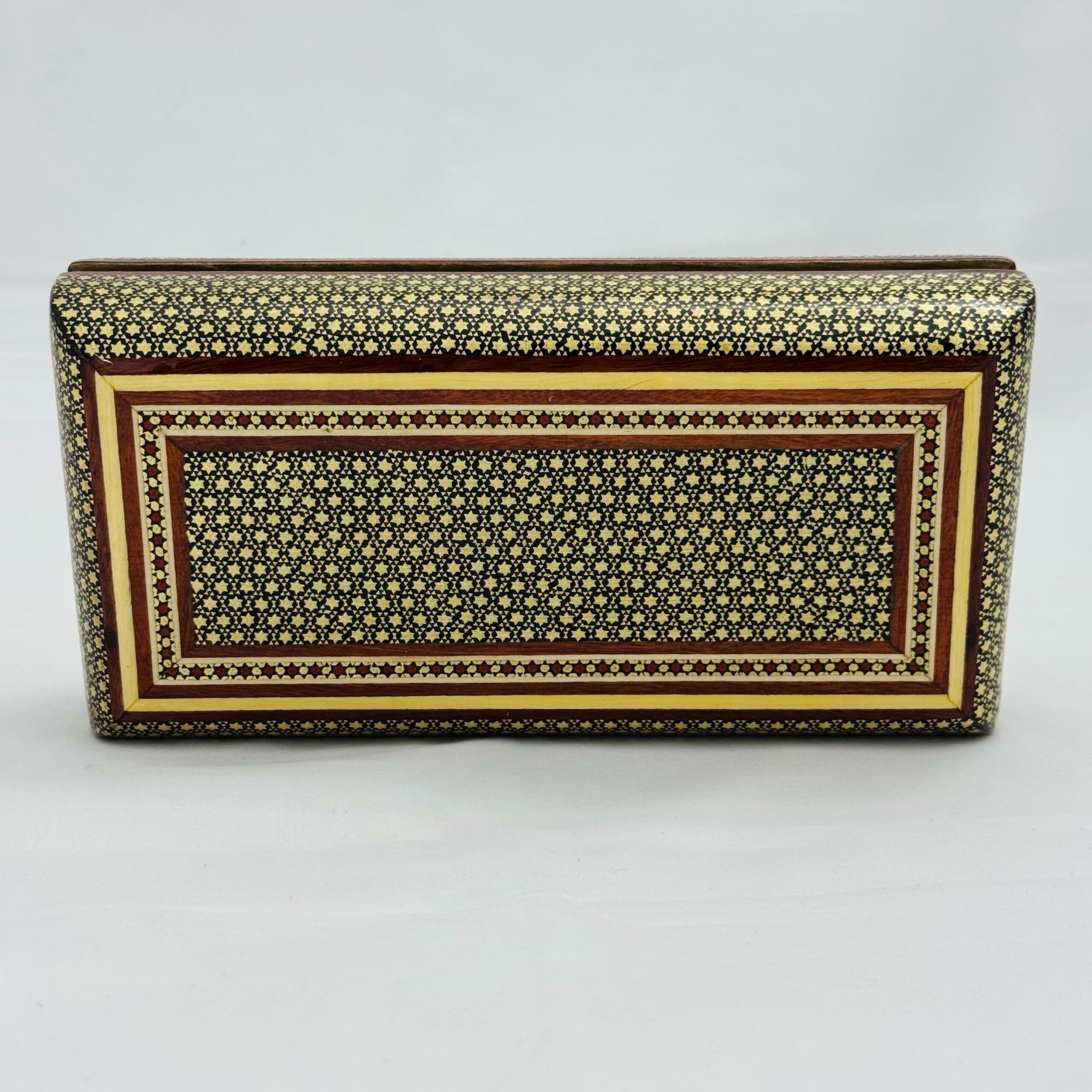 جعبه خاتم کاری مدل تمام خاتم شیشی مشکی 10در20