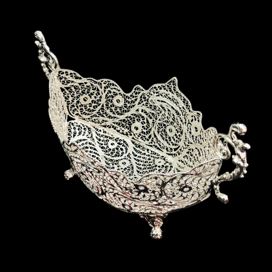 ظروف ملیله کاری کشکول پایه کوتاه شماره 2