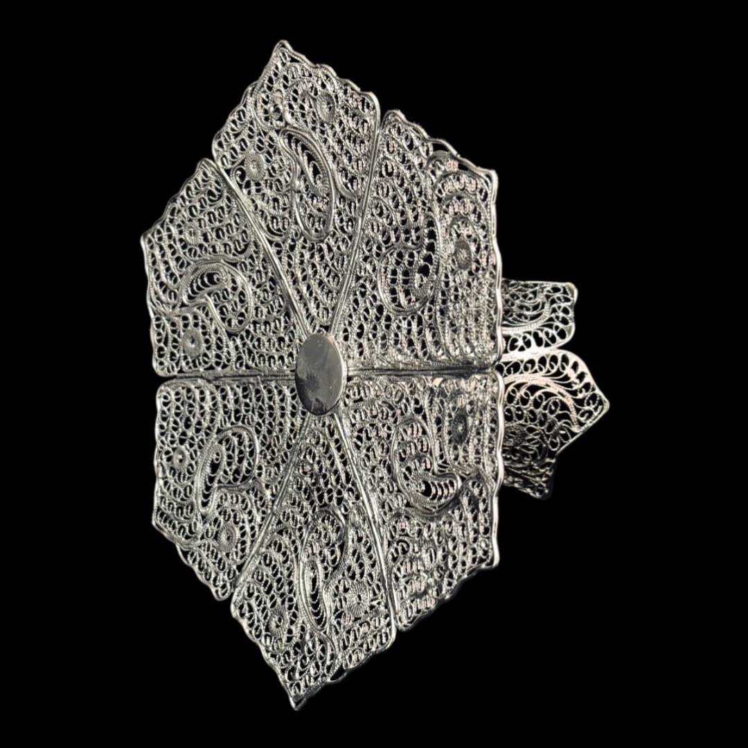 ظروف ملیله کاری شیرینی خوری 6 ضلعی