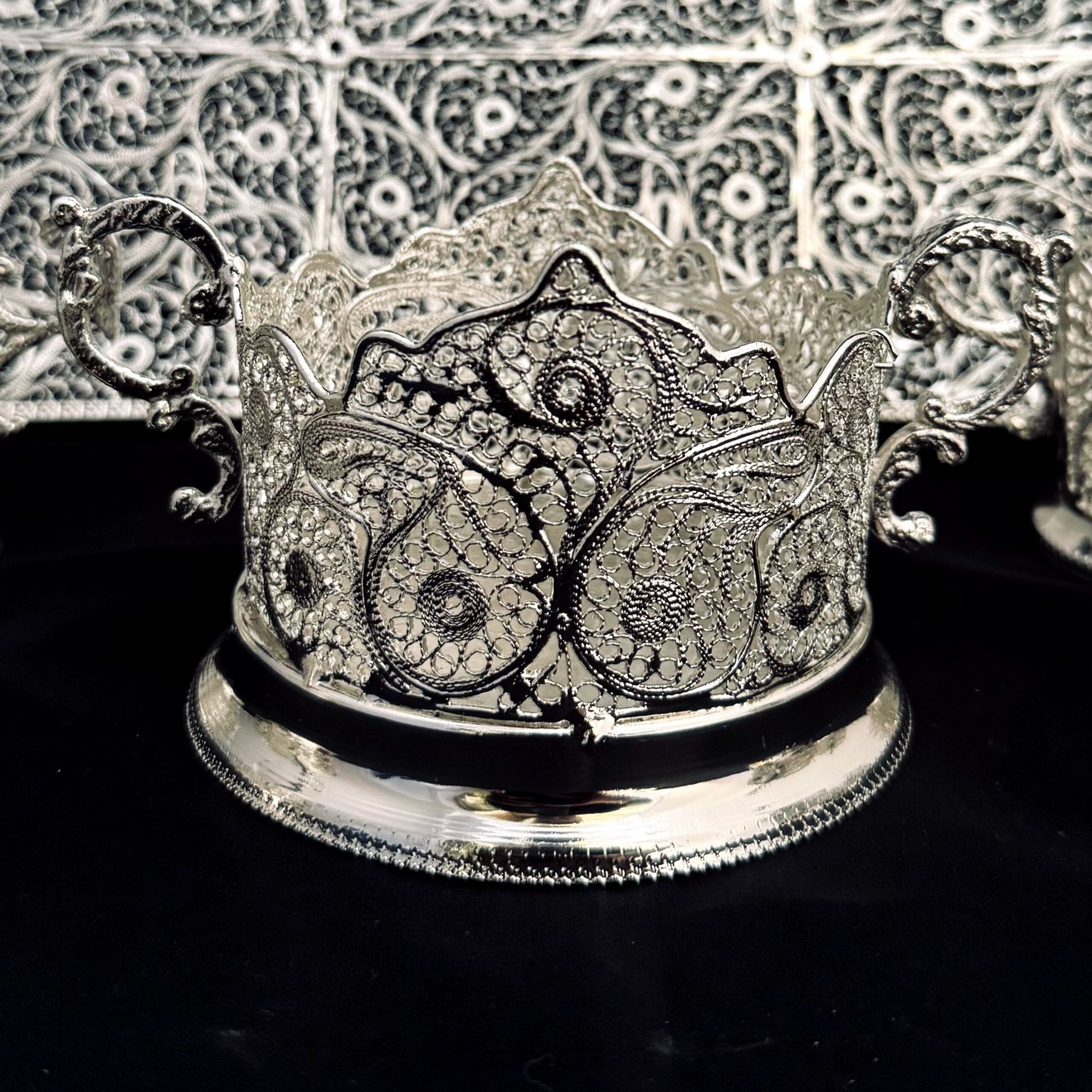 ظروف ملیله کاری ست پذیرایی چای خوری