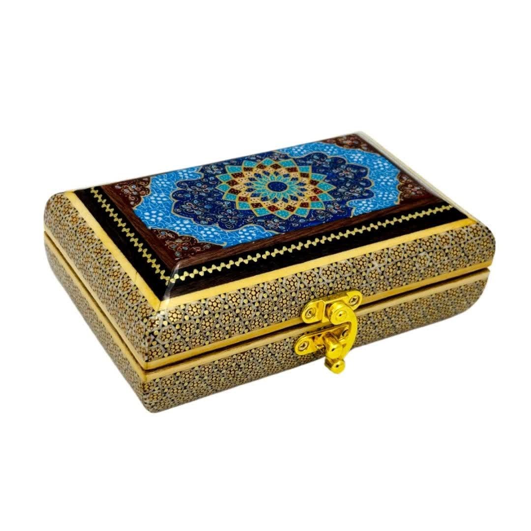 جعبه خاتم کاری مدل تمام خاتم تذهیب 10در16