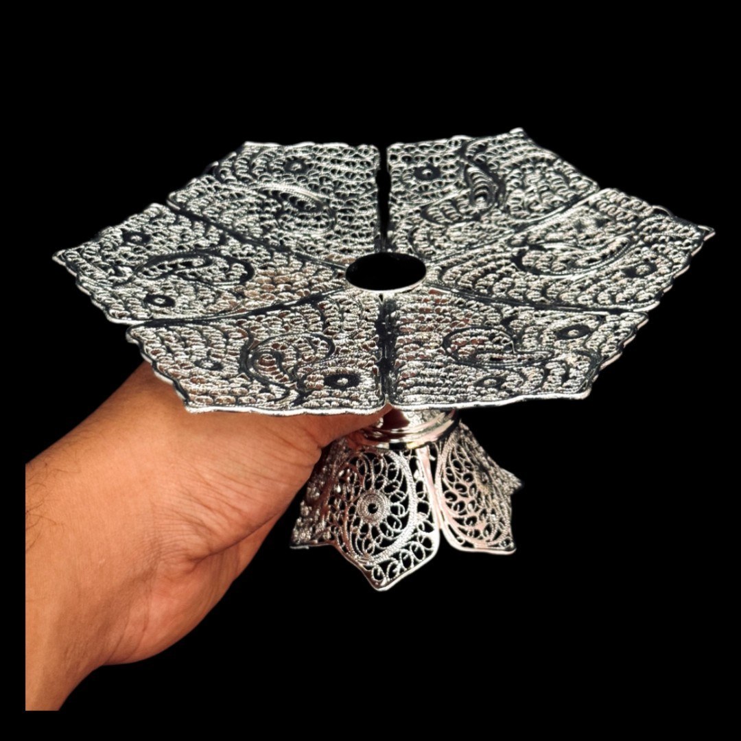 ظروف ملیله کاری شیرینی خوری 6 ضلعی