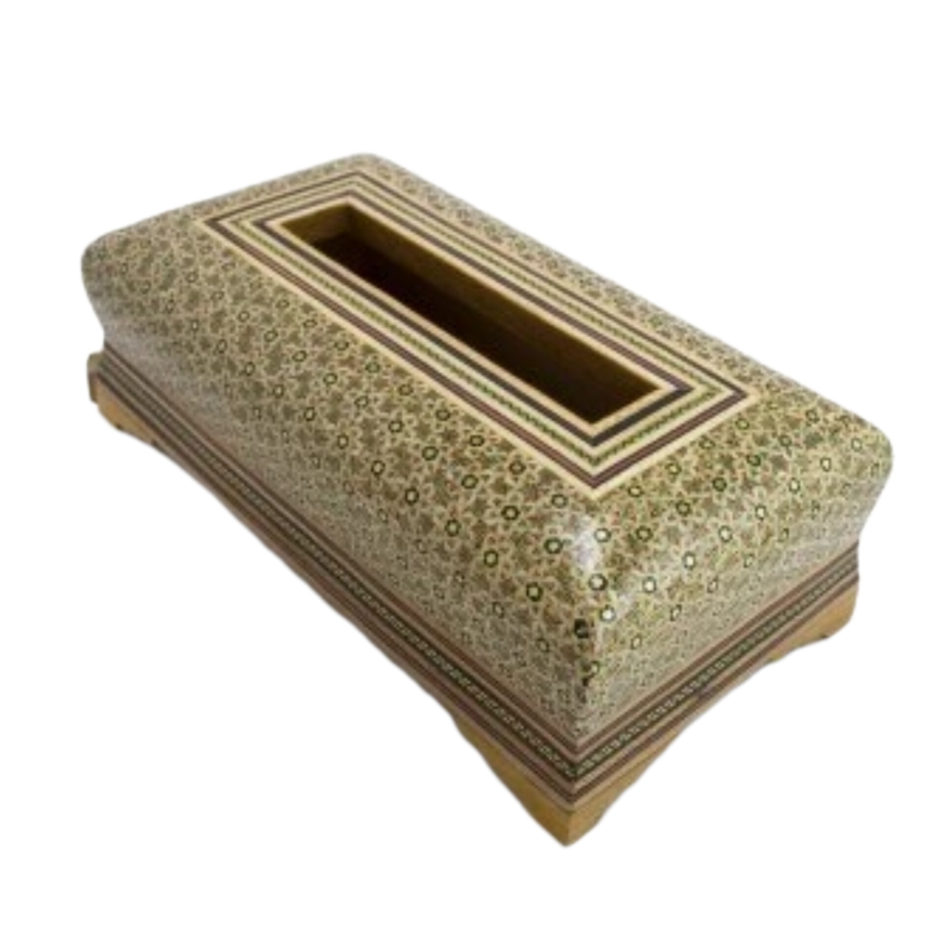 جعبه دستمال کاغذی خاتم کاری