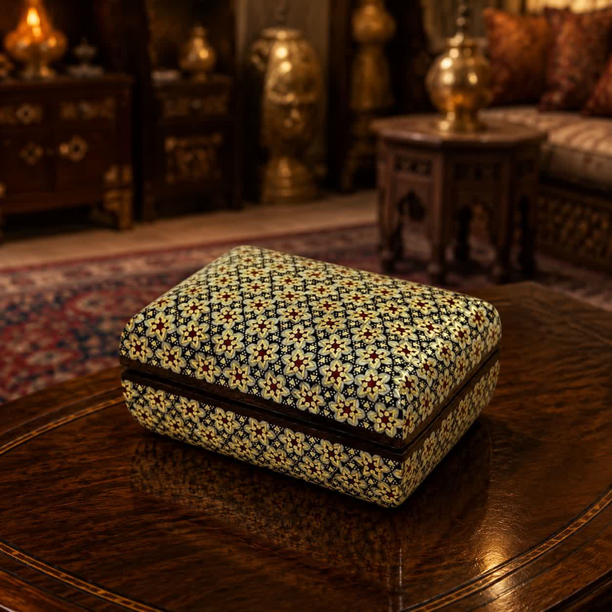 جعبه خاتم کاری مدل تمام خاتم 8در11