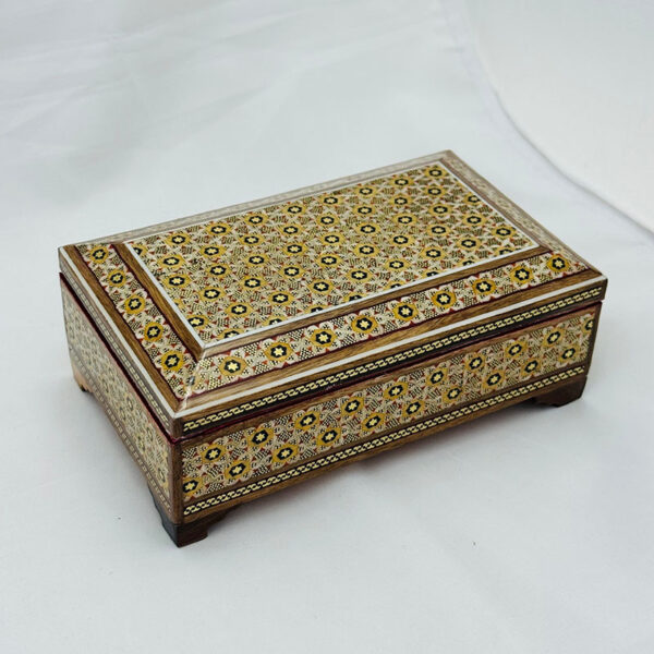 جعبه خاتم کاری استخونی مدل پره وارو 10در16 - Image 6