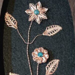 تابلو گل مسی فیروزه کوبی دوگل ساده - Image 6