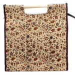 ساک دستی قلمکاری اصفهان دسته چوبی سایز40در45 سانتیمتر - Image 6