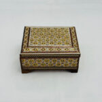 جعبه خاتم کاری استخونی مدل پره وارو  10در12 - Image 4