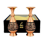گلدان مسی الماس تراش 20 سانتی به همراه جعبه - Image 2