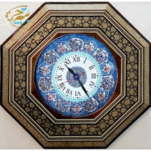 ساعت خاتم کاری هشت گوش ستاره قطبی با صفحه میناکاری