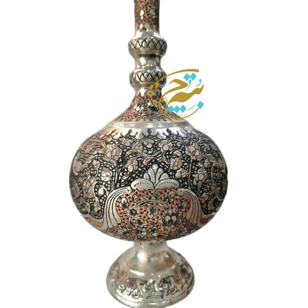 تنگ قلمزنی 46 سانتی مدل گل و مرغ - Image 2