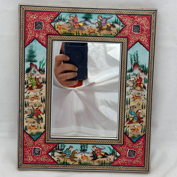 آینه مینیاتور طرح چوگان(شکارگاه) - Image 4