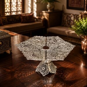 ظروف ملیله کاری شیرینی خوری 6 ضلعی