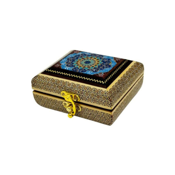 جعبه خاتم کاری مدل تمام خاتم تذهیب 10در12 - Image 2