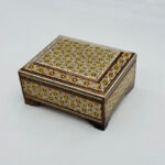 جعبه خاتم کاری استخونی مدل پره وارو  10در12 - Image 5