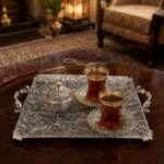 ظروف ملیله کاری سینی مستطیلی بزرگ
