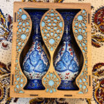 گلدان میناکاری شده 16 سانتی با جعبه سنتی