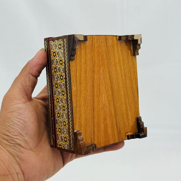 جعبه خاتم کاری سری سه تایی استخونی مدل پره وارو - Image 8