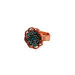 ست زیورآلات مسی فیروزه کوبی مدل 10 - Image 12