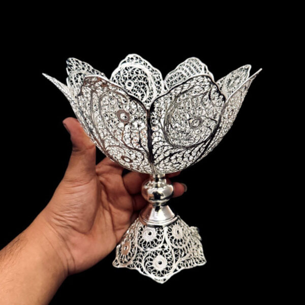 ظروف ملیله کاری کاسه آجیلی سایز 2 - Image 2