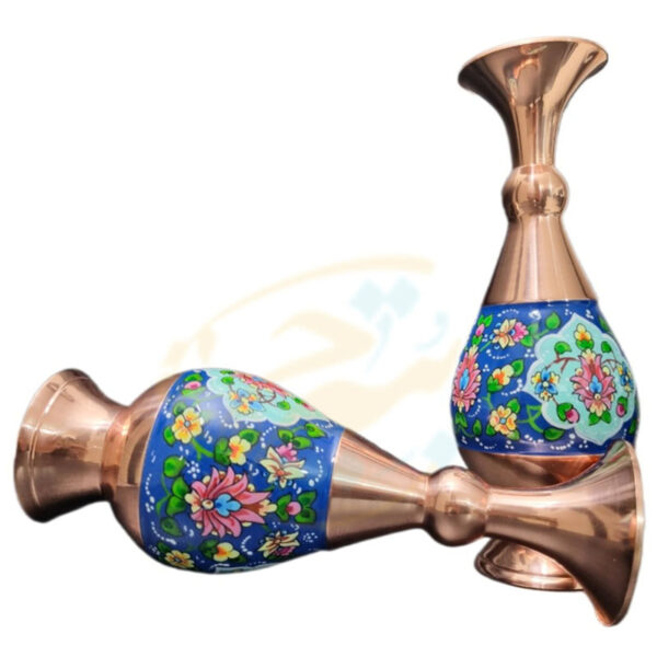 ست اداری رومیزی قلمکار و گلدان جفتی 20 سانتی مدل پرداز - Image 9