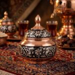 قندان مسی الماس نقره 15سانتی متوسط