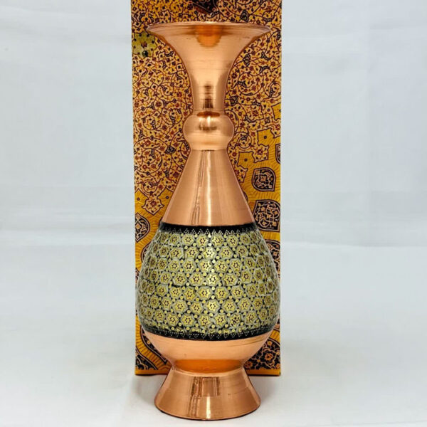 گلدان خاتم کاری سایز 20 با جعبه سنتی - Image 3