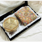 ست هدیه خاتم کاری ترمه و شکلات خوری سه درب - Image 8