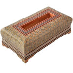 جعبه دستمال کاغذی و جاقاشقی خاتم کاری اعلا - Image 3