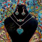 ست زیورآلات مسی فیروزه کوبی مدل 6 - Image 6