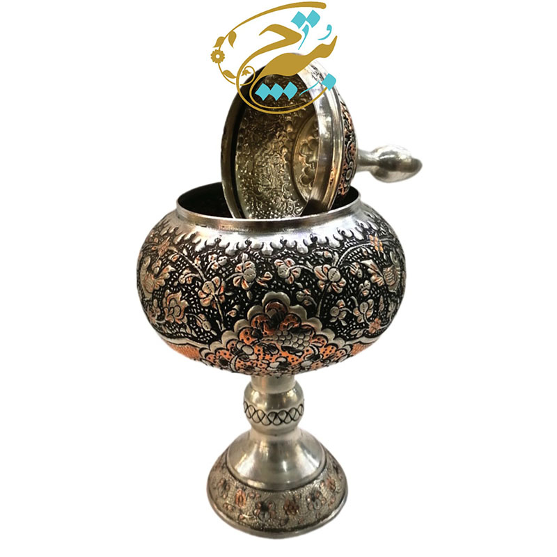9Hv6gzm4e1ORUqq1os2nV0tYl9aIDM6JzrAPJphIWAqLk8Eelo.jpg گزخوری (شکلات خوری پایه دار) قلمزنی مدل گل و مرغ 30 سانتی - Image 1