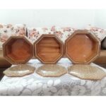 شکلات خوری (جاشکلاتی) خاتم کاری هشت گوش پره وارو سایز 17در17 - Image 6