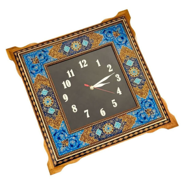 ساعت خاتم کاری تذهیب چهارگوش صفحه مربعی - Image 6