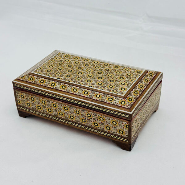 جعبه خاتم کاری استخونی مدل پره وارو 10در16 - Image 2