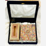 ست هدیه خاتم کاری ترمه و جعبه دستمال اعلا - Image 3