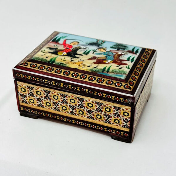پک هدیه زعفران به همراه جعبه خاتم کاری اصل اصفهان - Image 9