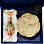 ست هدیه خاتم کاری گلدان 16 و شکلات خوری سه درب - Image 8