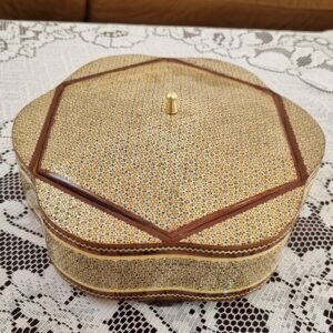 شکلات خوری خاتم کاری مدل گلی شیشی