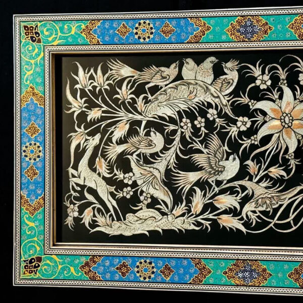 ساعت خاتم کاری بزرگ 60در70 با صفحه میناکاری  اصفهان - Image 5