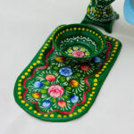 ست هفت سین میناکاری طرح برجسته گل و بلبل - Image 6
