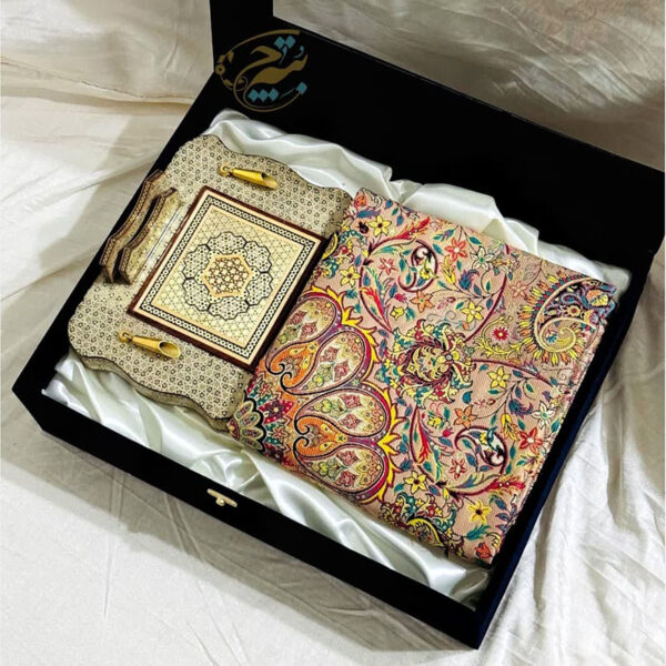 ست هدیه خاتم کاری ترمه و جاقلمی اعلا - Image 4