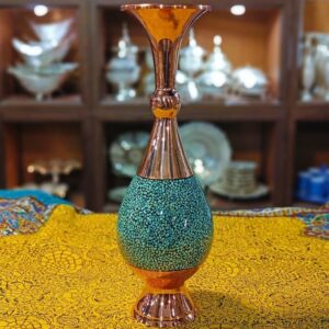 گلدان صراحی فیروزه کوبی 30 سانتیمتر
