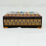 جعبه خاتم کاری استخونی مدل گل و بلبل 10در16 - Image 8