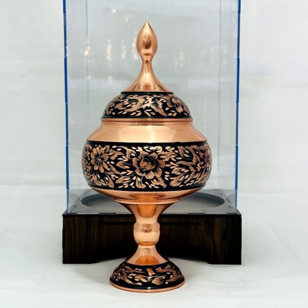 شکلات خوری مسی الماس تراش 27 به همراه پلکسی - Image 6