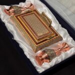 پک هدیه اداری خاتم کاری با جعبه مخمل