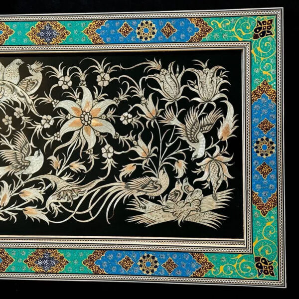 ساعت خاتم کاری بزرگ 60در70 با صفحه میناکاری  اصفهان - Image 4