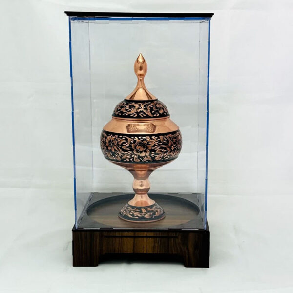 شکلات خوری مسی الماس تراش 27 به همراه پلکسی - Image 7