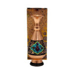 گلدان مسی الماس تراش پرداز 20 سانتی با جعبه سنتی - Image 3