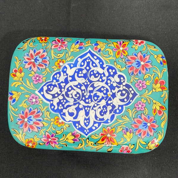 جعبه مینیاتور خاتم کاری کشویی مدل کاشی1 - Image 5